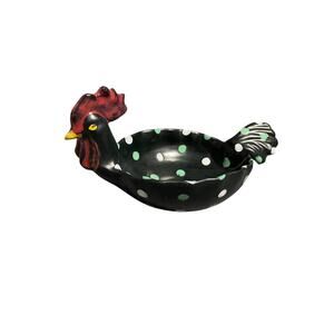 VTG Bitossi Aldo Londi Rare Roster Chicken Pottery Bowl MCM Italy Signed 95/190A